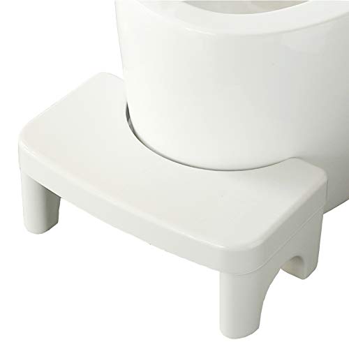 Toilet Stool for Adult Convenient and Compact Bathroom Foot Stool 6.7Height White