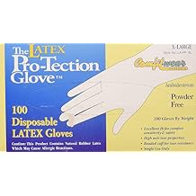 200 Disposable Latex Gloves, Powder Free Size X-Large