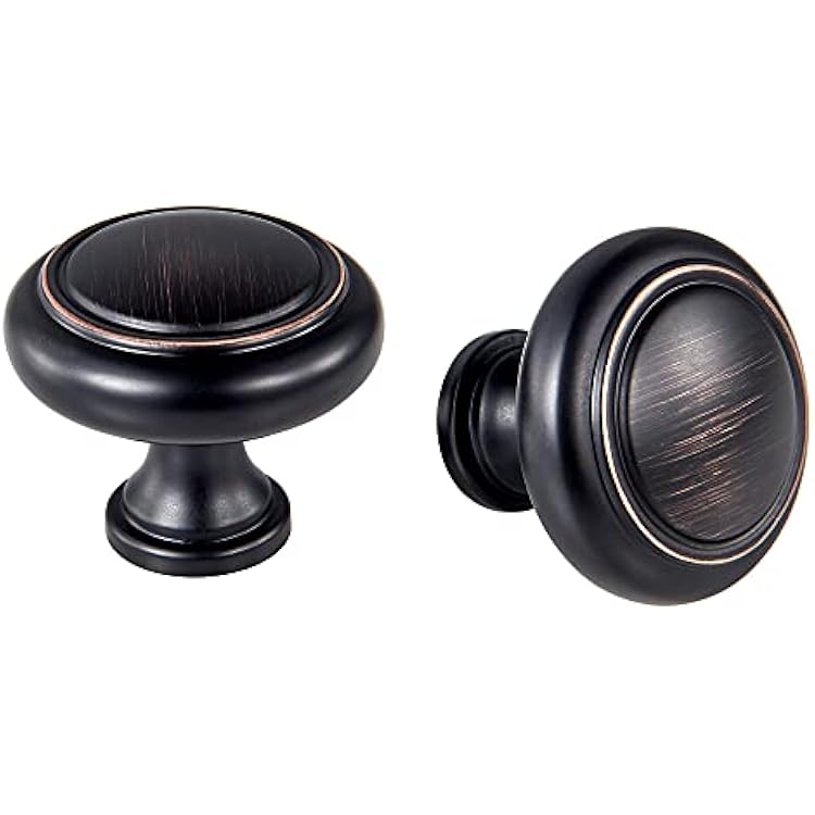 Round Knobs - 20 Pack 1-15 Inch, Bronze Hardware for Cabinets, Vintage Knobs for Kitchen Cabinet Handles and Knobs, Bathroom Drawer Knob, Bedroom Wardrobe Pulls