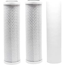 American Water Solutions Replacement Filter Kit Compatible with Krystal Pure KR10 and KR15 RO System - Includes Carbon Block Filters & Polypropylene Sediment Filter