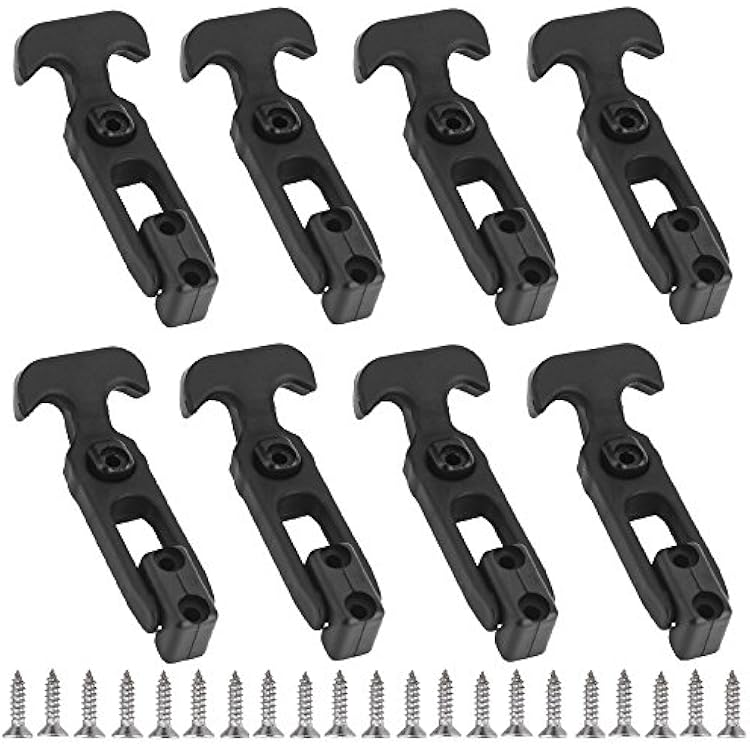 Creatyi 8 PCS Rubber Flexible T-Handle Draw Latches,for Tool Box,Cooler, Golf Cart, Engineering Machine Hood or Farm Machinery